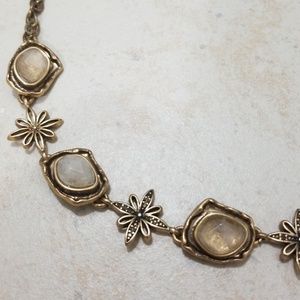 Lucky Brand Gold and White Choker
